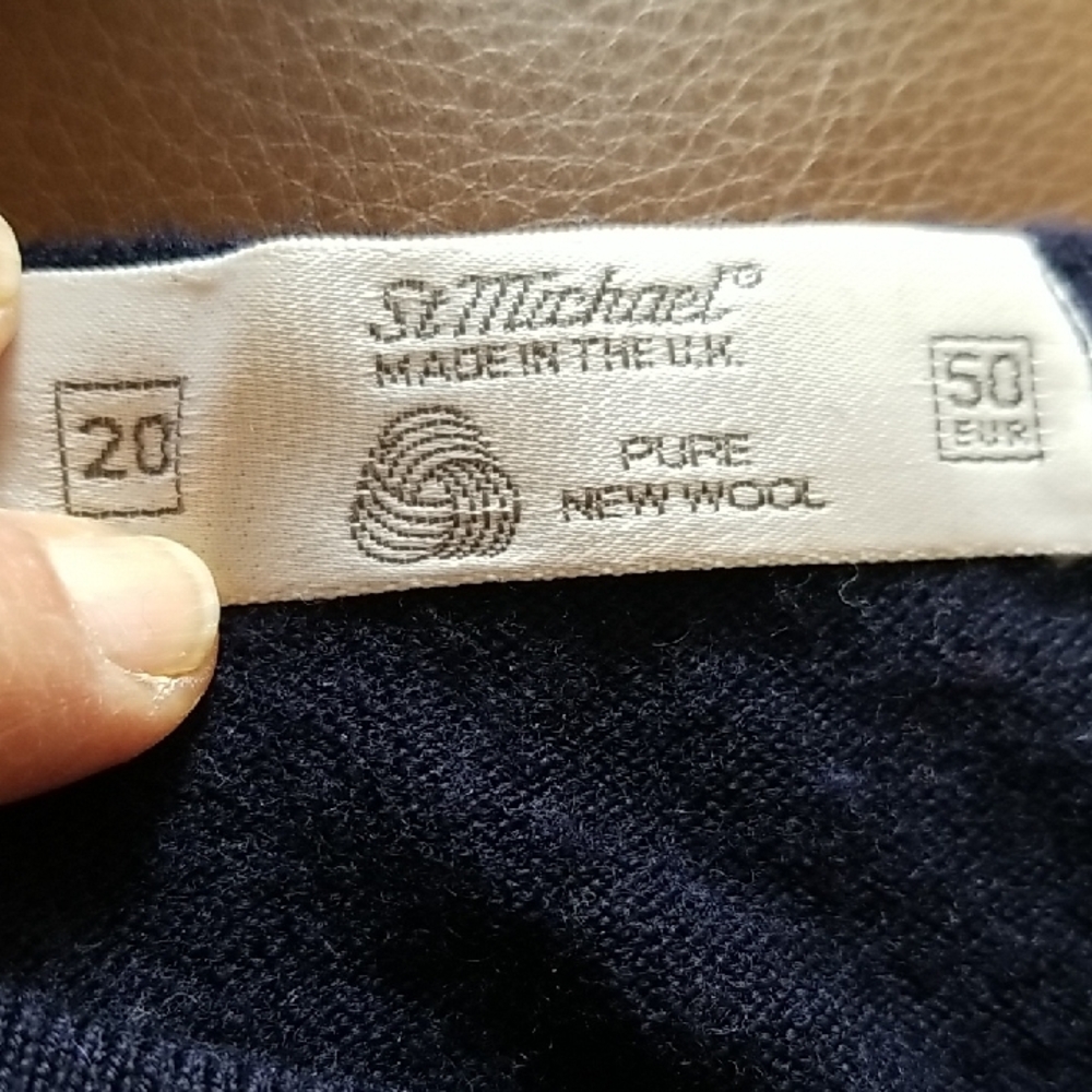 Womens Navy Wool Sweater